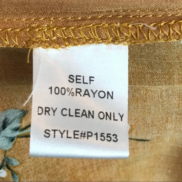 Mustard Floral Wide-Leg Pants - Picture 7 of 7